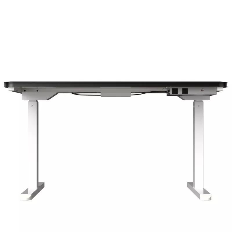 White Glass ဘုတ်အဖွဲ့ Dual Moot Dual Moon Electric Lifting စားပွဲ