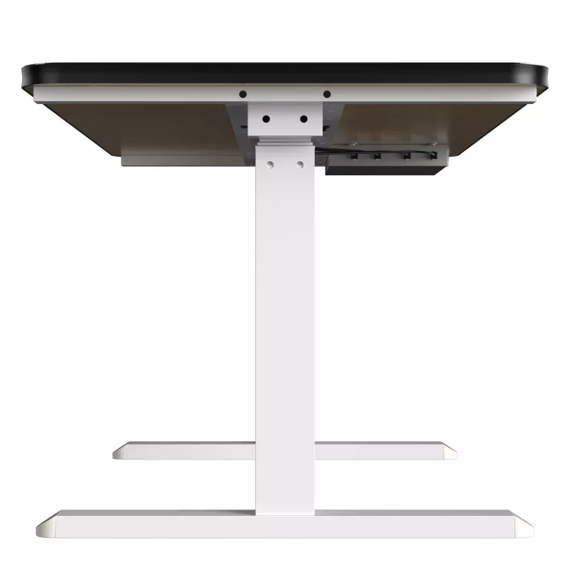 White Glass ဘုတ်အဖွဲ့ Dual Moot Dual Moon Electric Lifting စားပွဲ