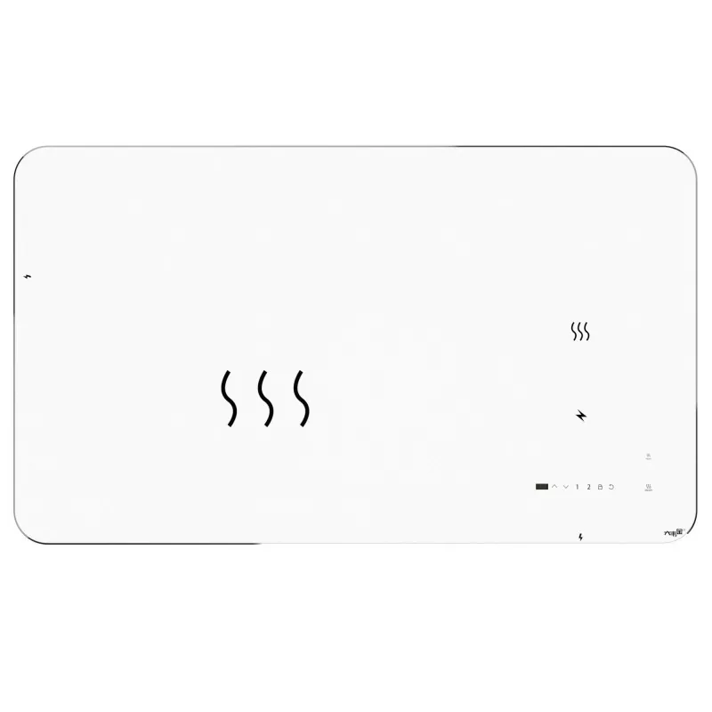 White Glass ဘုတ်အဖွဲ့ Dual Moot Dual Moon Electric Lifting စားပွဲ