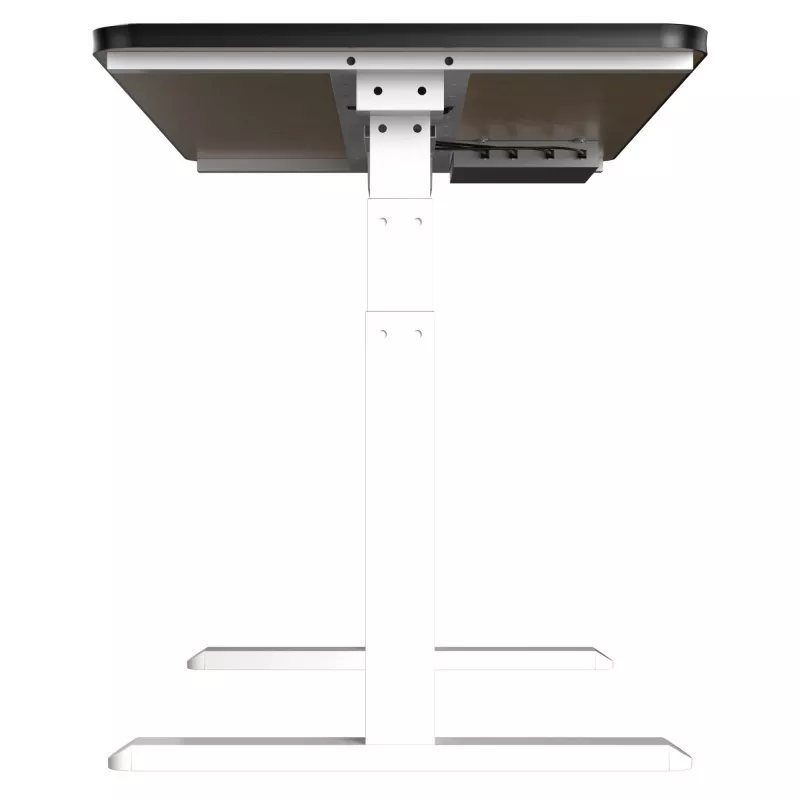 White Glass ဘုတ်အဖွဲ့ Dual Moot Dual Moon Electric Lifting စားပွဲ