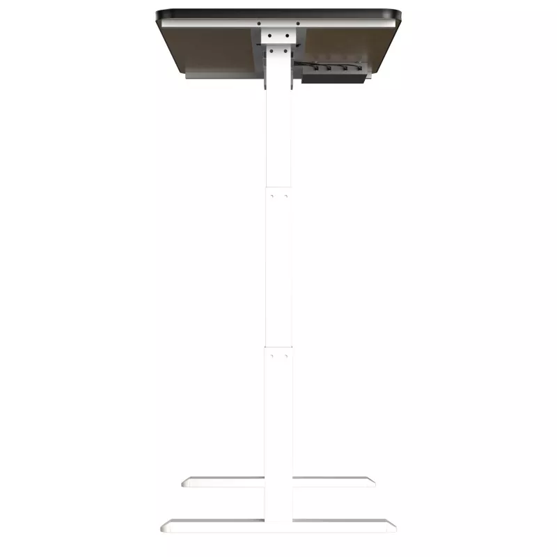 White Glass ဘုတ်အဖွဲ့ Dual Moot Dual Moon Electric Lifting စားပွဲ